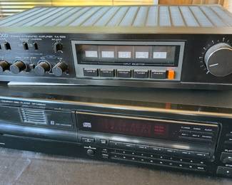 Kenwood stereo system with turntable and 6 CD changer