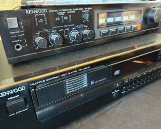 Kenwood stereo system with turntable and 6 CD changer