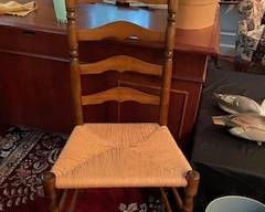 Ladder back rush seat chair