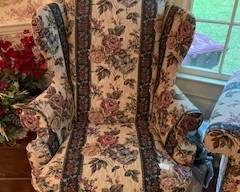 Floral Wingback Chair