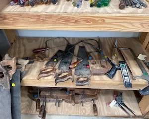 Hand saws, levels