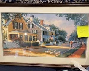 Donna Green Hollyhock Lane Framed Print