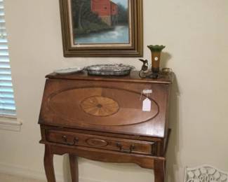 Drop front secretary