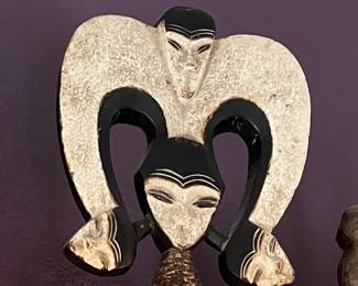 Kwele heart shaped mask, from Africa 
