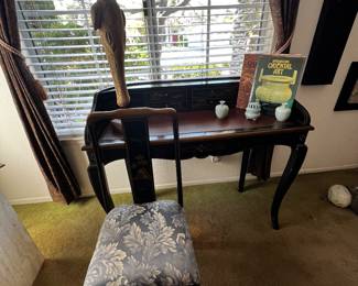 Asian style desk and matching chair 