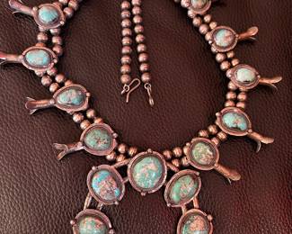 Native American squash blossom necklace 