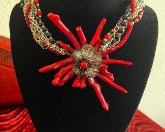 You will find artist made jewelry along with pieces from her travels 