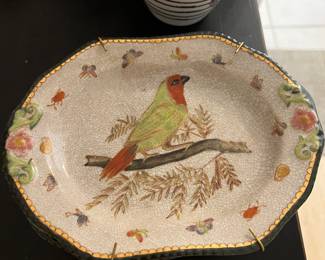 VINTAGE PORCELAIN BIRD PLATE