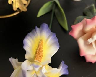 Porcelain florals, several to choose from. 