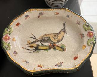 VINTAGE PORCELAIN BIRD PLATE