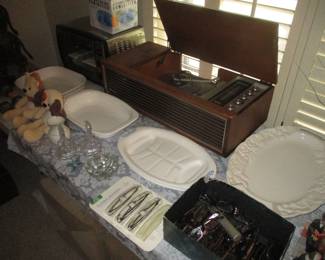 Glassware and record player