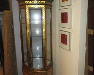 Oriental curio display cabinet 