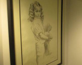 Paul Collins artwork, My daughter Chauvon, signed and numbered 