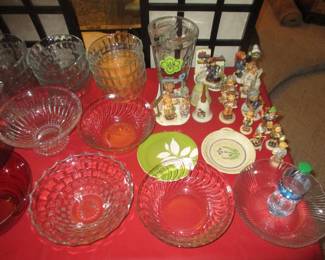 Glassware and Hummels 