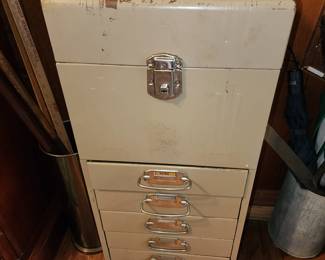 Vintage File Cabinet - Love the 6 Small Drawers