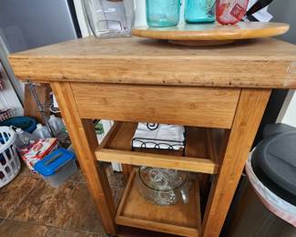Rolling Butcher Block Cart