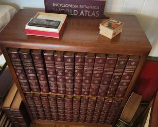 Before Google - Seriously, nice set with bookcase and atlas