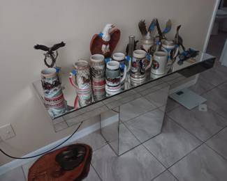 Budweiser Collectable Mugs and Eagle Figurines
