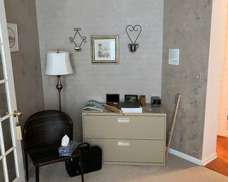 Chair, Floor Lamp & Decor