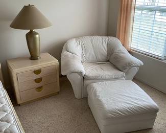 Leather Chair & Ottoman
