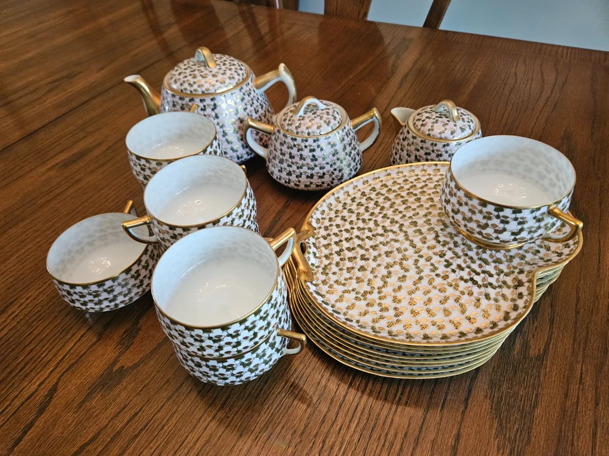 Kutani 1000 flowers luncheon set