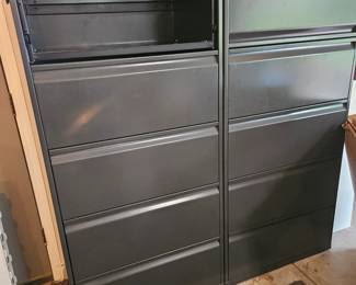 Lateral storage cabinets with top drawer front entry the rest are drawers