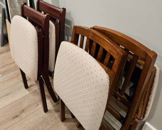 Wood folding chairs