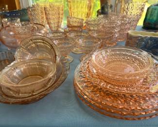 pink depression glass