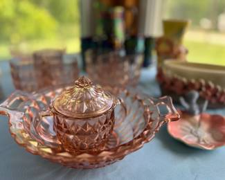 pink depression glass