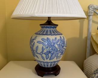 ceramic lamps blue (2 available )