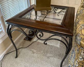 Glass side table