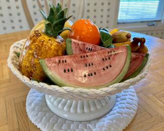 Clay hand painted fruit