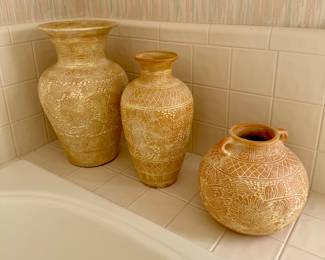 Teracotta vases vessels 