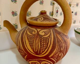 Mexican handpainted tea pot