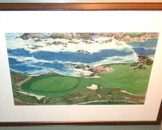 - James March Phillips, original watercolor: " 16th at Cypress Point"