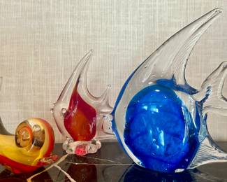 Art Glass Fish and Snail