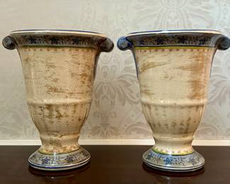 Pair of Crackle Vases