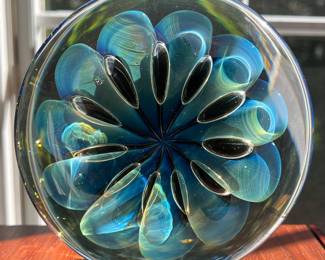 Eickholt Blown Glass Paper Weight