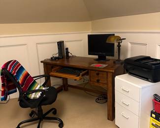 Desk and electronics 