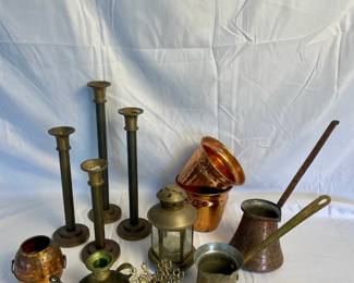 Copper and Brass items many from Turkey