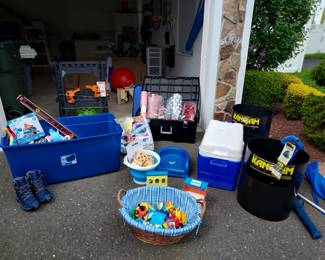 Various toys and summer fun stuff