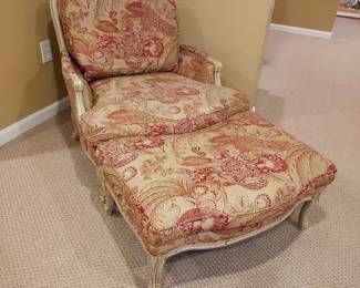 Vintage chair and ottoman