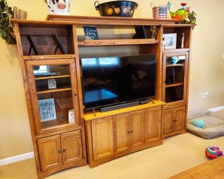Wall unit. Decoration and flat screen smart TV for sale