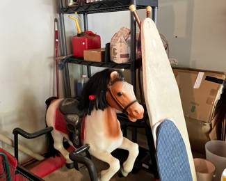ROCKING HORSE AND IRONING BOARDS