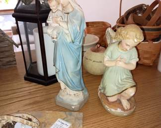 Chalkware figures
Madonna and child
Kneeling angel