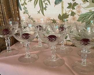 Sets and sets of Crystal stemware
