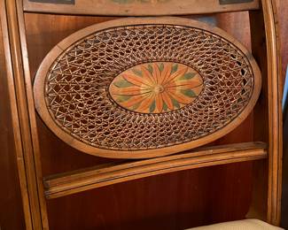 Lovely antique Side chair with hand painted back splat