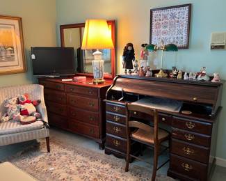 Roll top desks and dressers w/ mirrors