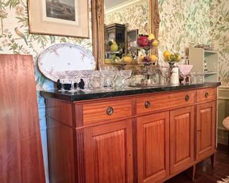 Lovely vintage sideboard with marble top