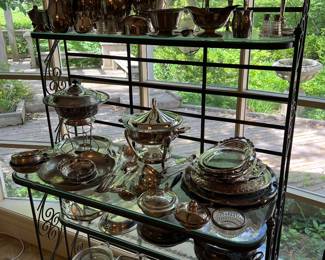 Silver plate serving pieces